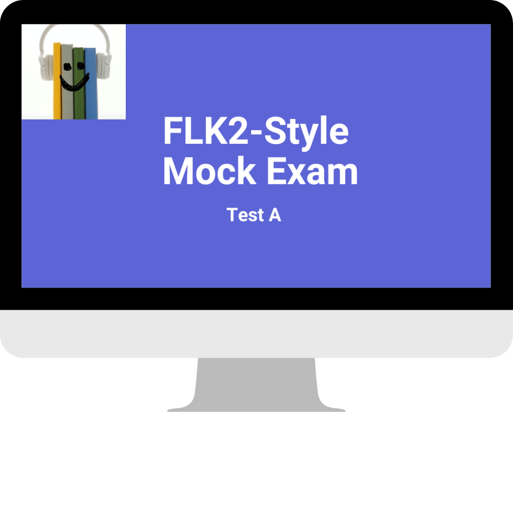 Photo of desktop monitor showing Kaplan-Style Mock SQE1 Exam (FLK2 Test A)
